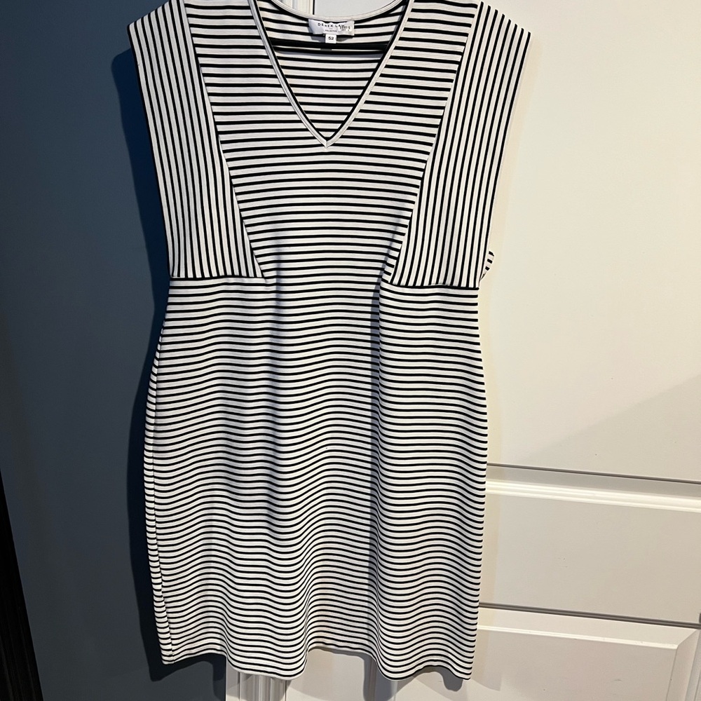 Derek Lam Black and White Striped Dress
